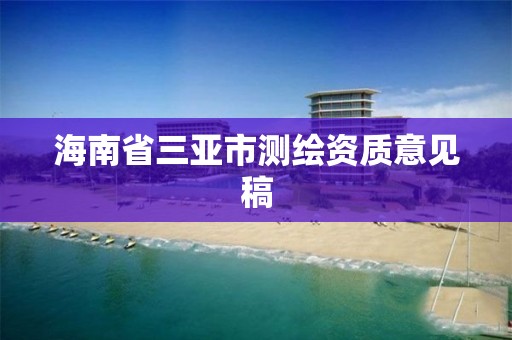 海南省三亞市測繪資質意見稿