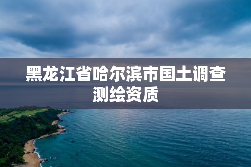 黑龍江省哈爾濱市國土調查測繪資質