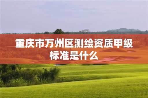 重慶市萬州區測繪資質甲級標準是什么