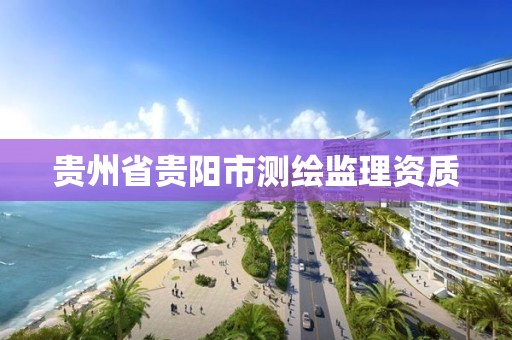 貴州省貴陽市測繪監理資質