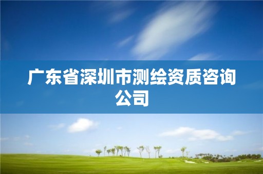 廣東省深圳市測繪資質(zhì)咨詢公司