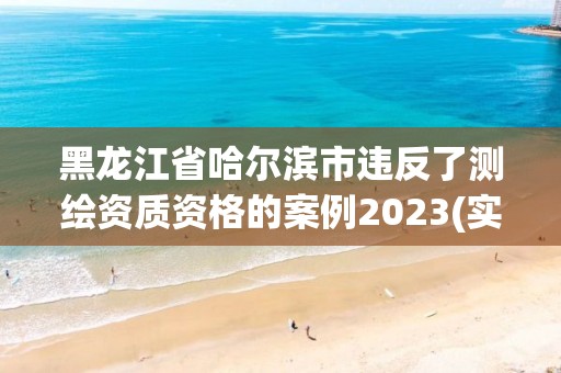 黑龍江省哈爾濱市違反了測繪資質資格的案例2023(實時/更新中)