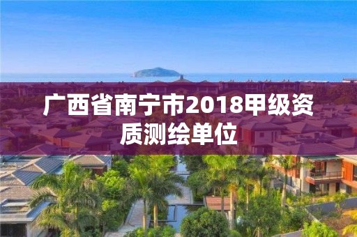 廣西省南寧市2018甲級資質(zhì)測繪單位