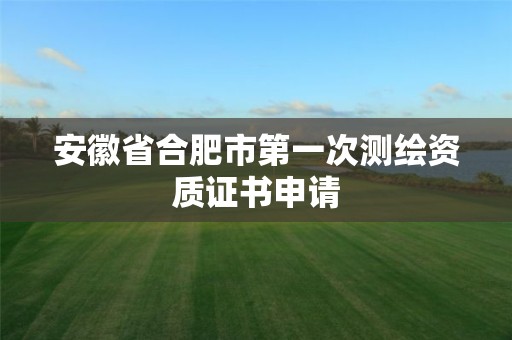 安徽省合肥市第一次測繪資質證書申請