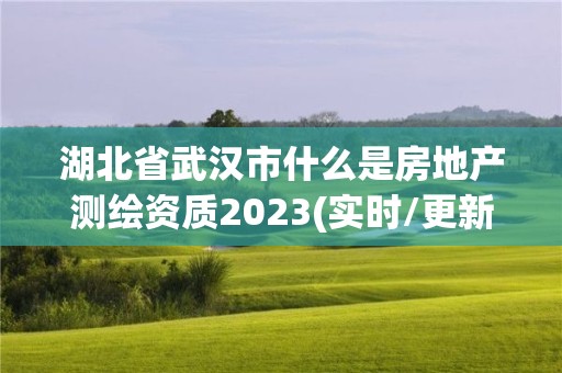 湖北省武漢市什么是房地產測繪資質2023(實時/更新中)