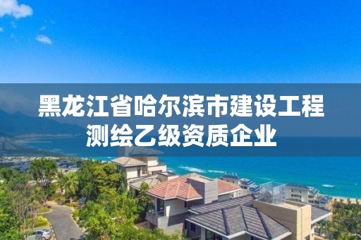 黑龍江省哈爾濱市建設工程測繪乙級資質企業(yè)