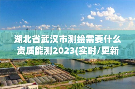 湖北省武漢市測繪需要什么資質能測2023(實時/更新中)