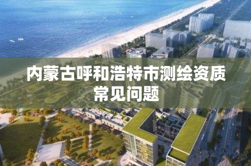 內蒙古呼和浩特市測繪資質常見問題