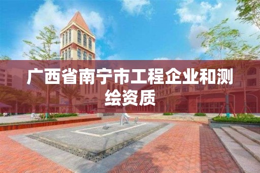 廣西省南寧市工程企業和測繪資質