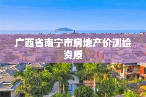 廣西省南寧市房地產(chǎn)價(jià)測繪資質(zhì)