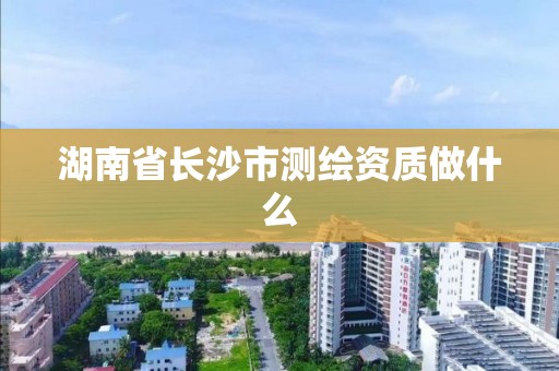 湖南省長沙市測繪資質做什么