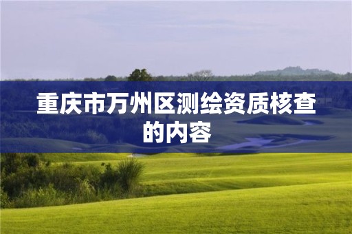 重慶市萬州區(qū)測(cè)繪資質(zhì)核查的內(nèi)容