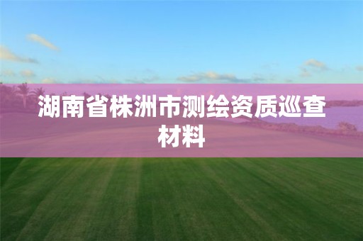 湖南省株洲市測繪資質(zhì)巡查材料