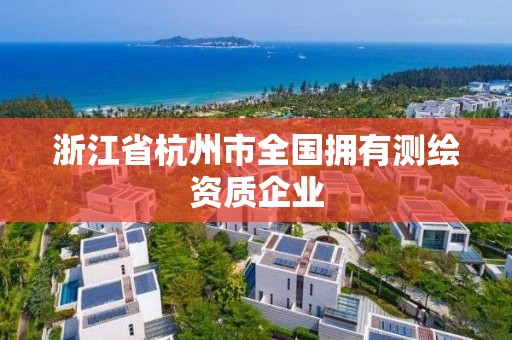 浙江省杭州市全國擁有測繪資質企業