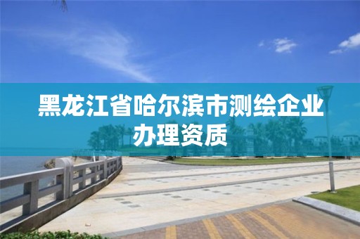 黑龍江省哈爾濱市測繪企業辦理資質