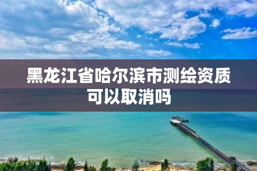 黑龍江省哈爾濱市測繪資質(zhì)可以取消嗎