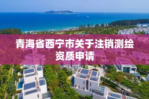 青海省西寧市關于注銷測繪資質申請