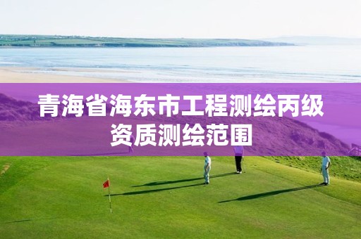 青海省海東市工程測繪丙級資質測繪范圍