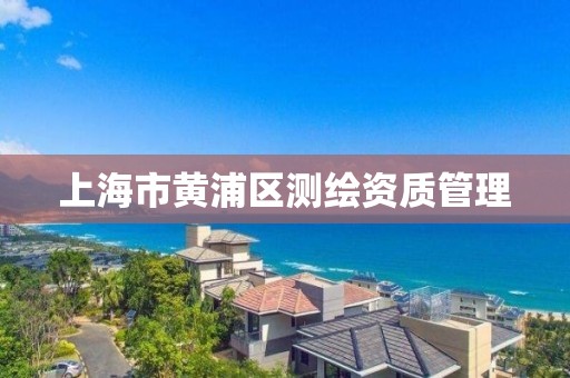 上海市黃浦區測繪資質管理