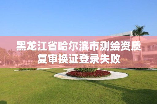 黑龍江省哈爾濱市測繪資質復審換證登錄失敗