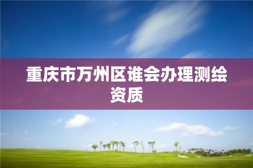 重慶市萬州區(qū)誰會辦理測繪資質(zhì)