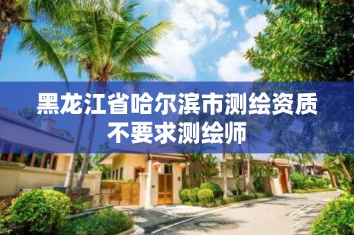 黑龍江省哈爾濱市測繪資質不要求測繪師