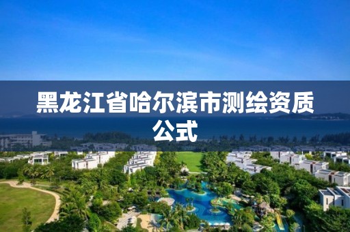 黑龍江省哈爾濱市測繪資質公式