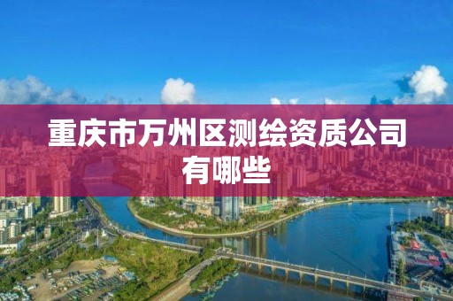 重慶市萬州區測繪資質公司有哪些