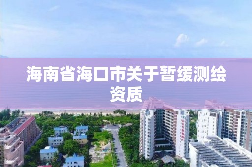 海南省海口市關于暫緩測繪資質