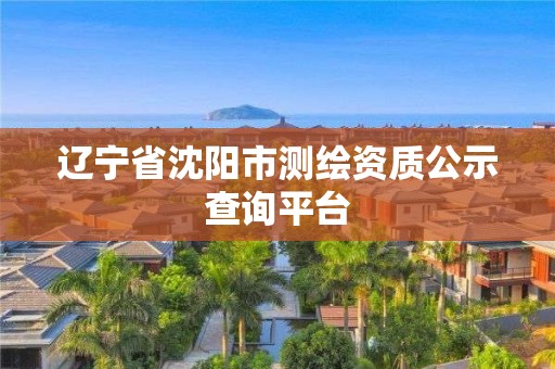 遼寧省沈陽(yáng)市測(cè)繪資質(zhì)公示查詢平臺(tái)