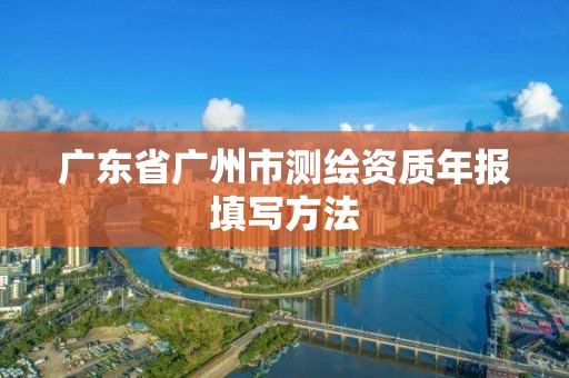 廣東省廣州市測繪資質年報填寫方法