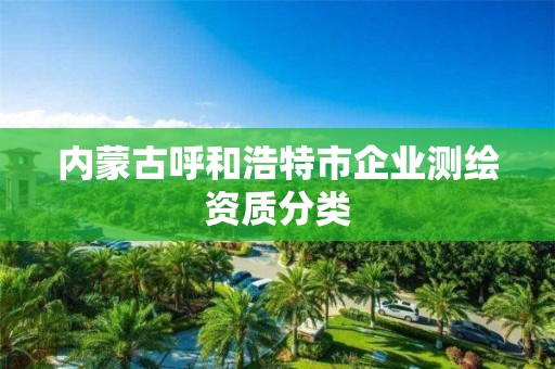 內(nèi)蒙古呼和浩特市企業(yè)測(cè)繪資質(zhì)分類