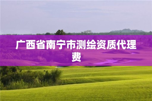 廣西省南寧市測繪資質(zhì)代理費