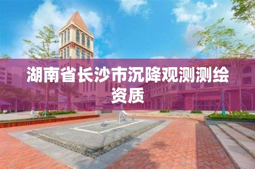 湖南省長沙市沉降觀測測繪資質(zhì)