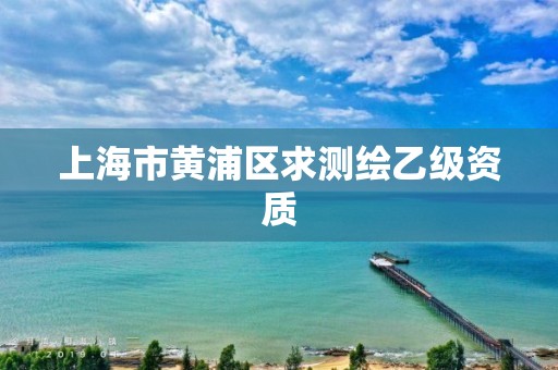 上海市黃浦區(qū)求測繪乙級資質(zhì)