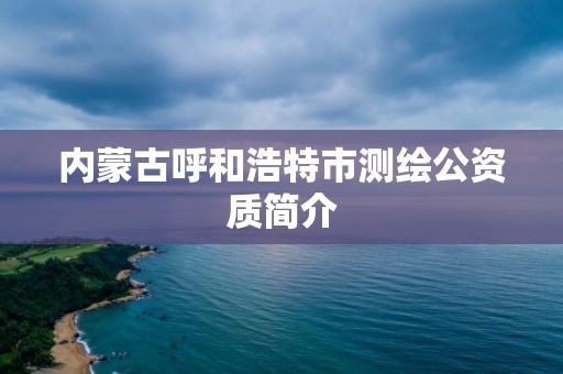 內蒙古呼和浩特市測繪公資質簡介