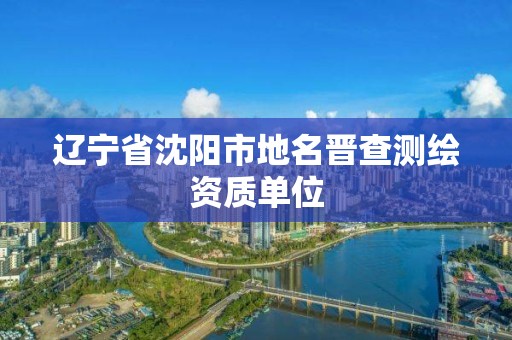 遼寧省沈陽市地名晉查測繪資質單位