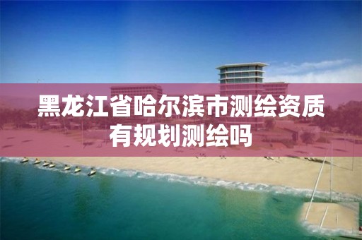 黑龍江省哈爾濱市測繪資質有規劃測繪嗎