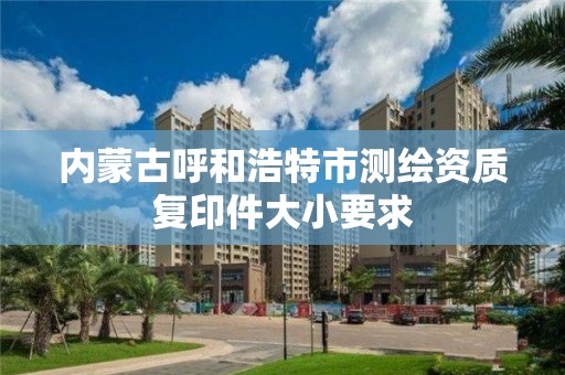 內蒙古呼和浩特市測繪資質復印件大小要求