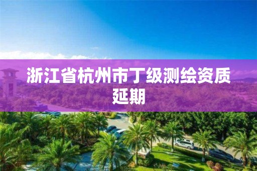 浙江省杭州市丁級測繪資質延期