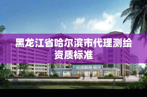 黑龍江省哈爾濱市代理測繪資質標準