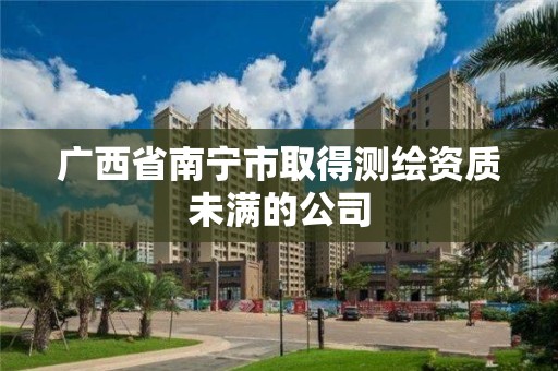 廣西省南寧市取得測繪資質未滿的公司