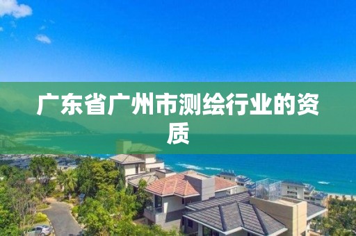 廣東省廣州市測繪行業的資質