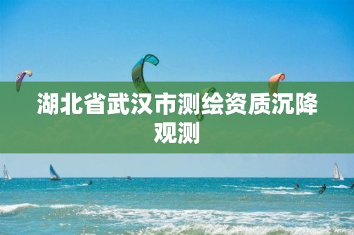 湖北省武漢市測繪資質(zhì)沉降觀測