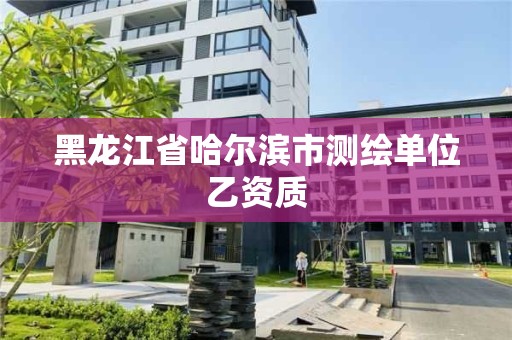 黑龍江省哈爾濱市測繪單位乙資質