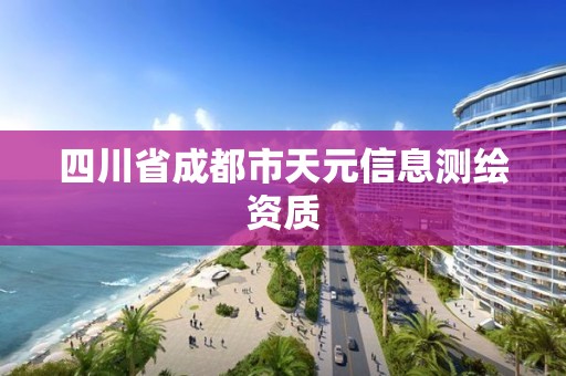 四川省成都市天元信息測(cè)繪資質(zhì)