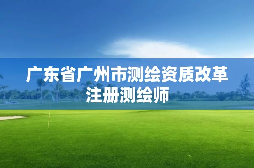 廣東省廣州市測繪資質改革注冊測繪師