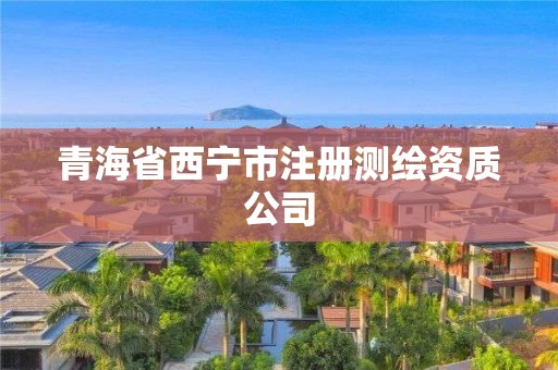 青海省西寧市注冊(cè)測(cè)繪資質(zhì)公司