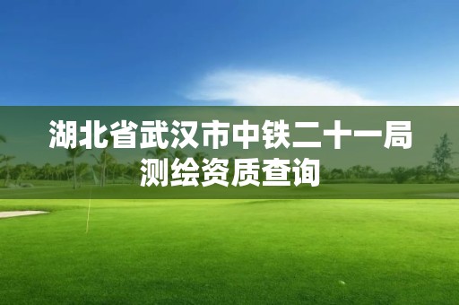 湖北省武漢市中鐵二十一局測繪資質查詢