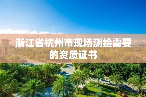 浙江省杭州市現場測繪需要的資質證書